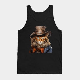 Ginger Cat Cowboy Tank Top